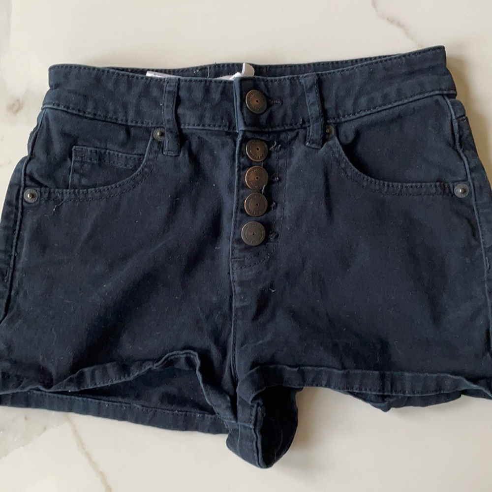 BCBG High Rise Button Fly Shorts